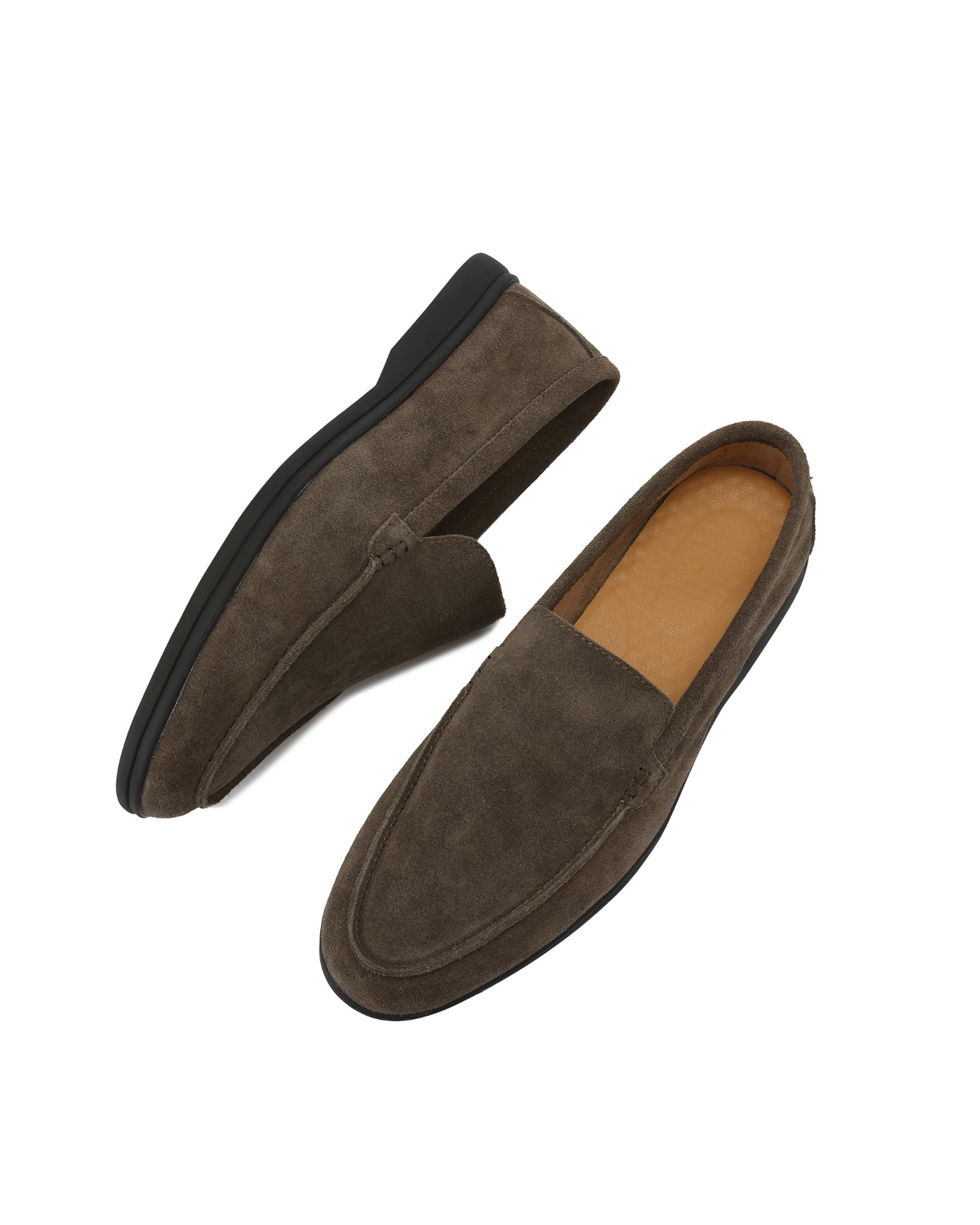 Premium Wildleder-Loafer – Schwarze Sohlen