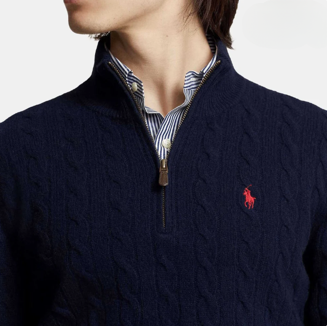 Quarter-Zip Strickpullover